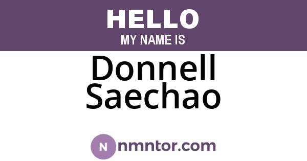 Donnell Saechao