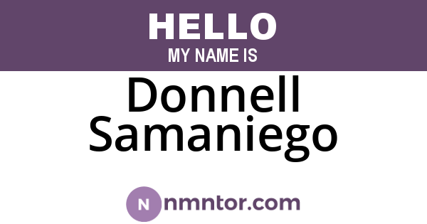 Donnell Samaniego
