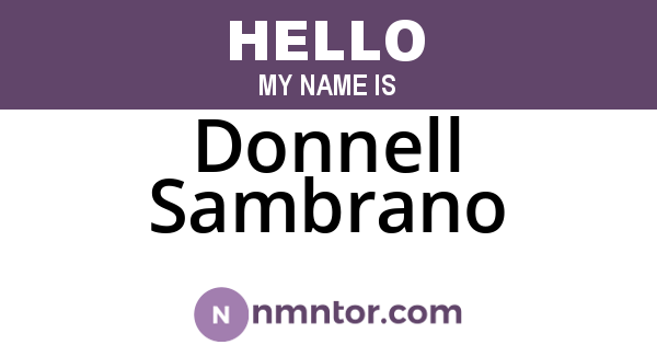 Donnell Sambrano