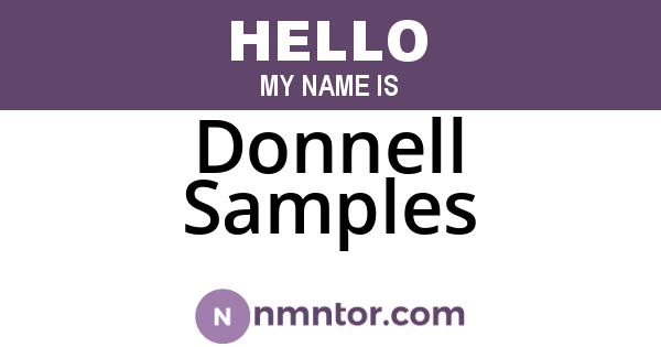 Donnell Samples