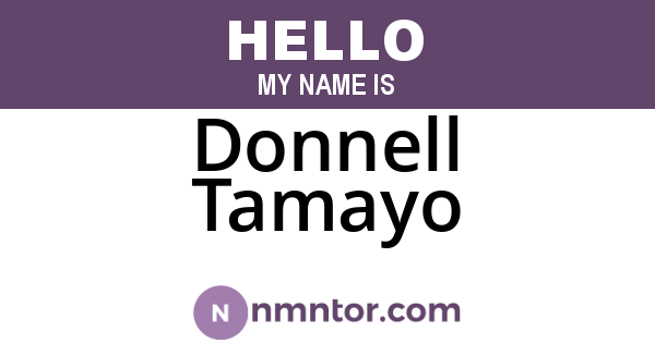 Donnell Tamayo