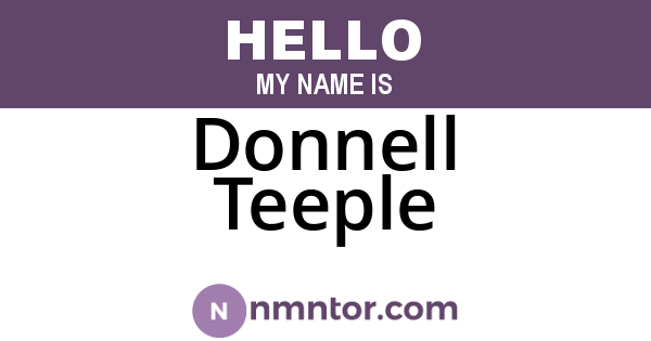 Donnell Teeple