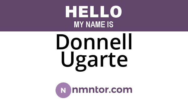 Donnell Ugarte
