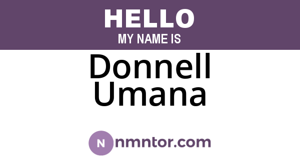Donnell Umana