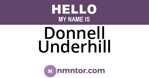 Donnell Underhill