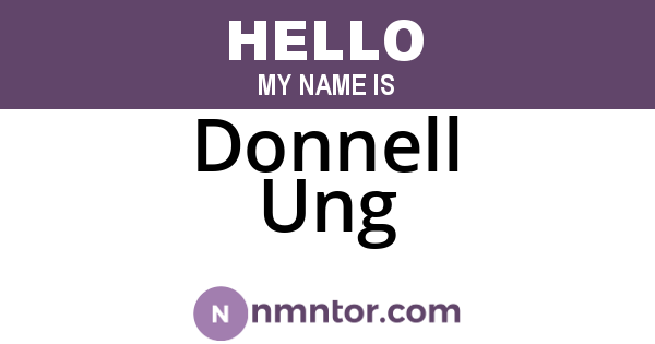 Donnell Ung