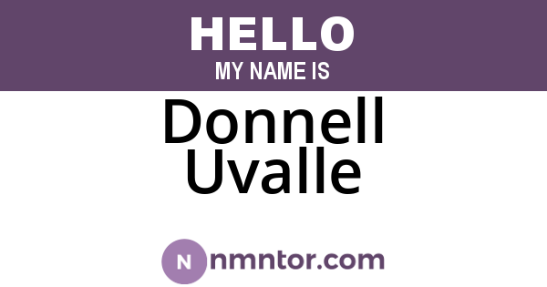 Donnell Uvalle