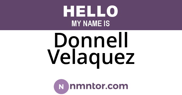 Donnell Velaquez
