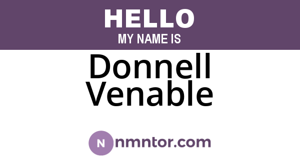 Donnell Venable