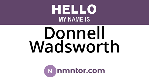 Donnell Wadsworth