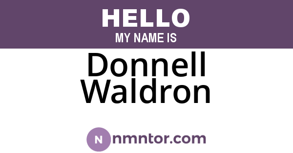 Donnell Waldron