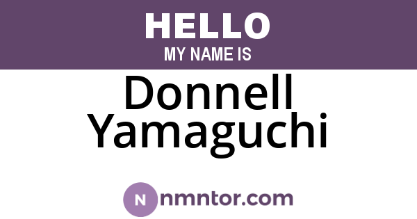 Donnell Yamaguchi