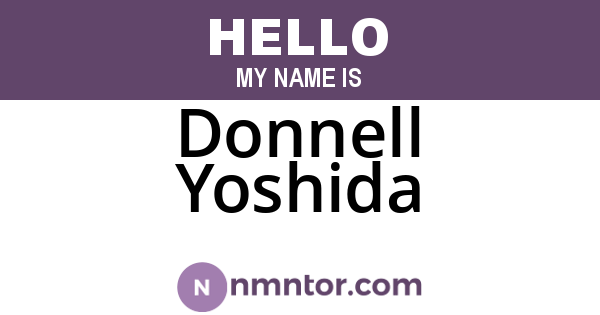 Donnell Yoshida