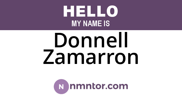 Donnell Zamarron