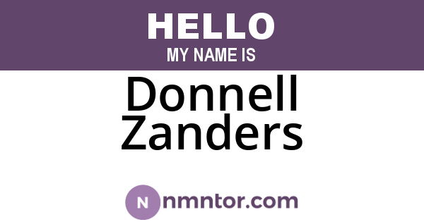 Donnell Zanders