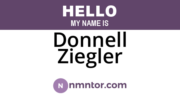 Donnell Ziegler