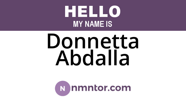 Donnetta Abdalla