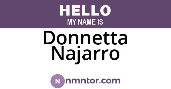 Donnetta Najarro