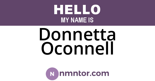 Donnetta Oconnell