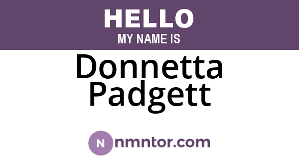 Donnetta Padgett