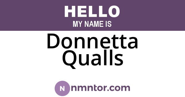 Donnetta Qualls