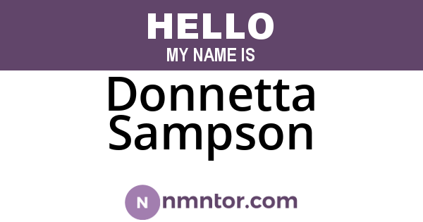 Donnetta Sampson
