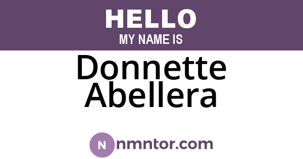Donnette Abellera