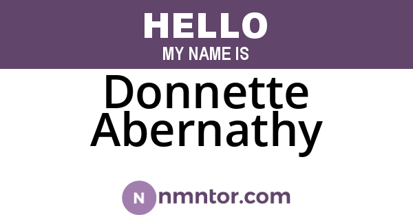 Donnette Abernathy