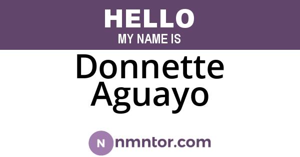Donnette Aguayo