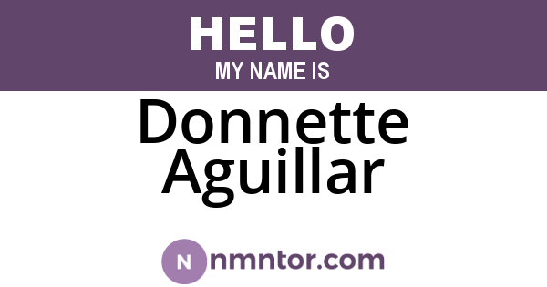 Donnette Aguillar