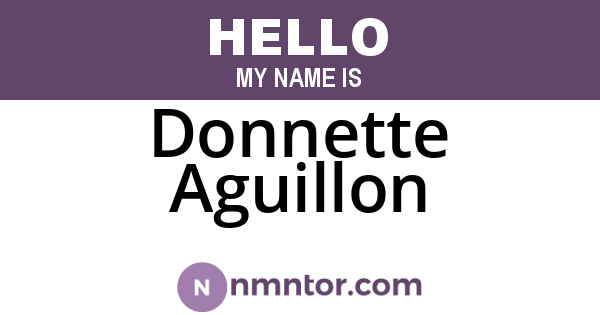 Donnette Aguillon