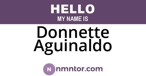 Donnette Aguinaldo