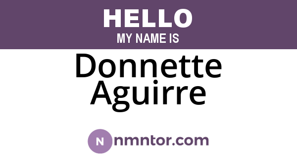 Donnette Aguirre