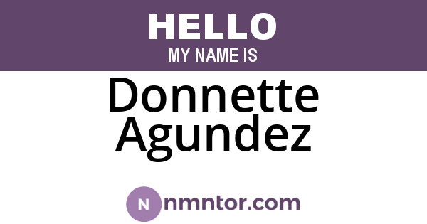 Donnette Agundez