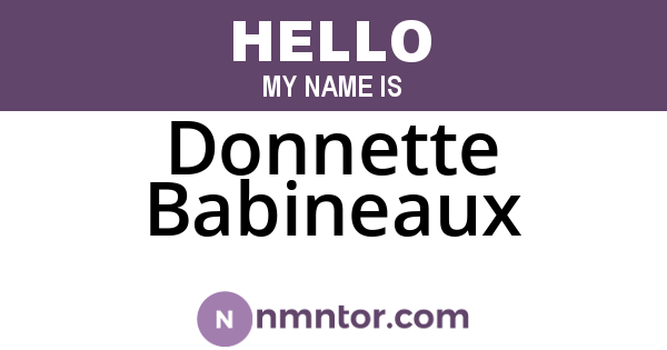 Donnette Babineaux