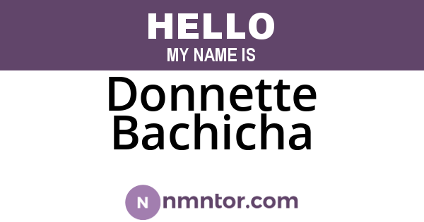 Donnette Bachicha