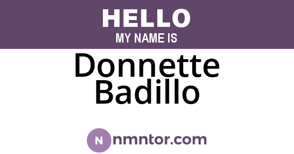 Donnette Badillo