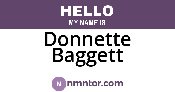 Donnette Baggett