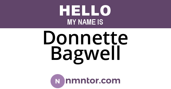 Donnette Bagwell