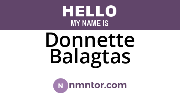 Donnette Balagtas
