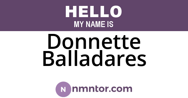 Donnette Balladares