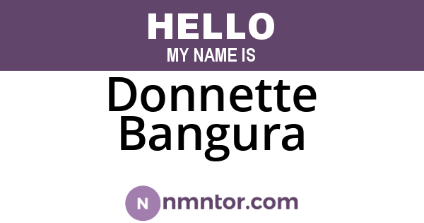 Donnette Bangura