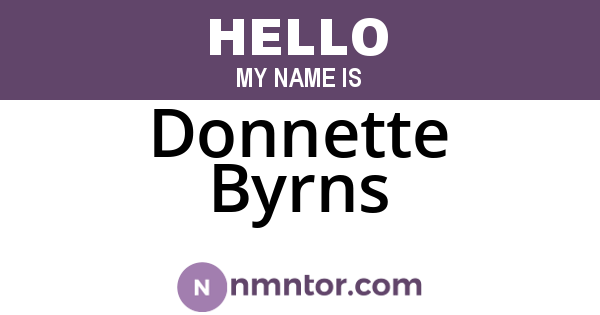 Donnette Byrns