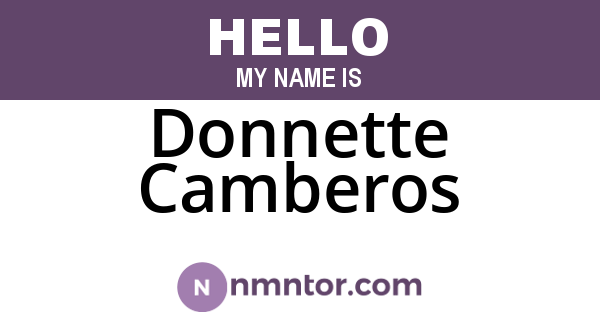 Donnette Camberos