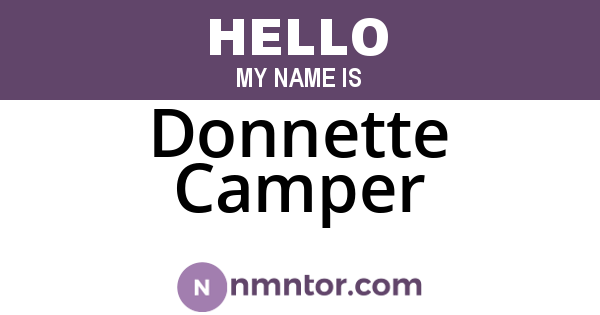 Donnette Camper