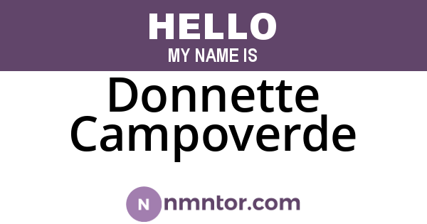 Donnette Campoverde