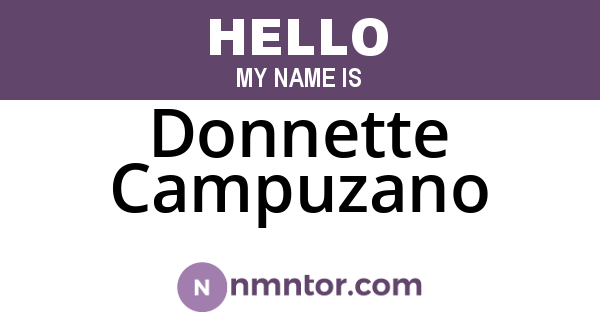 Donnette Campuzano