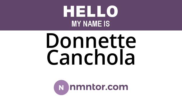 Donnette Canchola