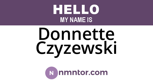 Donnette Czyzewski