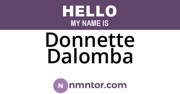 Donnette Dalomba